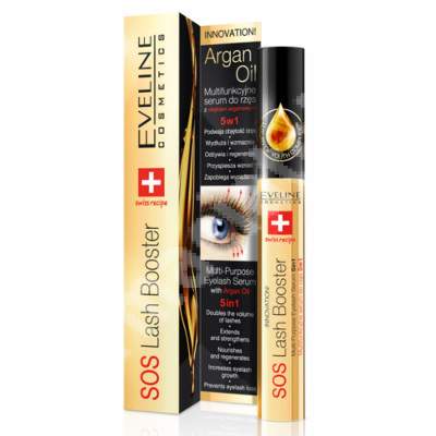 Ser regenerator pentru gene  5in1 SOS Lash Booster, 10 ml, Eveline Cosmetics