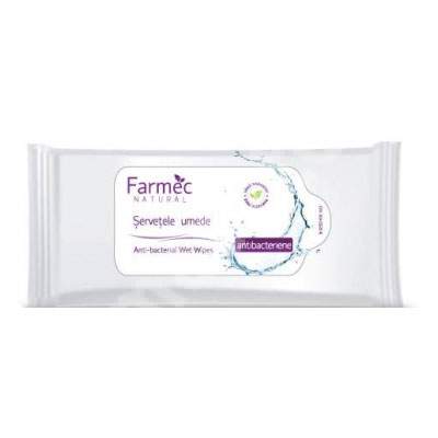 Servetele umede antibacteriene, 15 bucati, Farmec