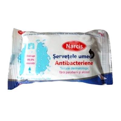 Servetele umede antibacteriene, 72 bucati, Narcis