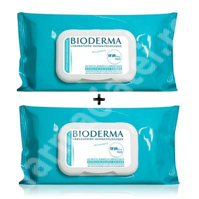 Servetele umede de curatare pentru copii ABCDerm, 60 + 60 bucati, Bioderma