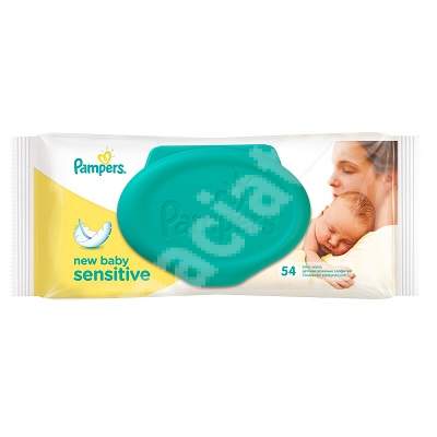 Servetele umede, New Baby Sensitive, 54 bucati, Pampers