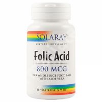 Acid Folic 800 mcg Solaray, 100 capsule, Secom