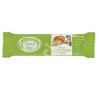 Baton Bio cu morcov, dovleac si ghimbir Raw Ba, 40 g, Simply Raw
