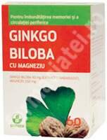 Ginkgo Biloba cu Magneziu, 60 comprimate, Biofarm