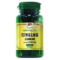 Ginseng Corean, 1000 mg, 30 tablete, Cosmopharm