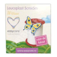 Leucoplast din matase, 5cm x 5m, 1 bucata, EasyCare