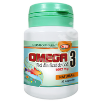 Omega 3 ulei din ficat de cod, 30 capsule, Cosmopharm
