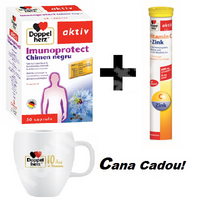 Pachet Imunoprotect cu chimen negru, 50 capsule + Vitamina C+Zinc, 15 comprimate, Doppelherz