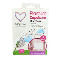 Plasture antireumatic cu Capsicum 18 x 12 cm, 3 bucati, EasyCare