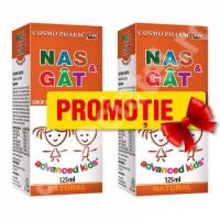 Sirop Nas & Gat Advanced Kids, 125 ml + 125 ml, Cosmopharm