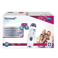 Termometru cu infrarosu pentru ureche si frunte Veroval (925464), Hartmann