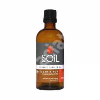 Ulei de tip Baza Nuci de Macadamia (Macadamia integrifolia) Pur Presat la Rece 100% Organic ECOCERT, 100 ml, SOiL