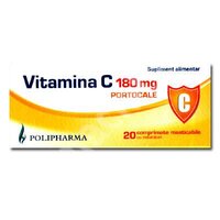 Vitamina C portocale 180 mg, 20 comprimate, Polisano