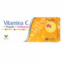 Vitamina C, propolis si echinacea, 30 comprimate, Polisano