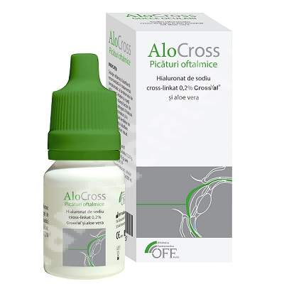 Solutie oftalmica lubrifianta AloCross, 8 ml, OFF Italia