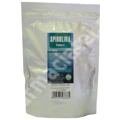 Spirulina pulbere, 200 g, Herbavit