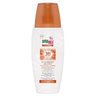 Spray dermatologic cu protectie solara SPF 30 Sun Care, 150 ml, Sebamed