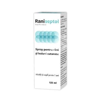 Spray pentru rani si leziuni cutanate, Raniseptol, 125 ml, Zdrovit