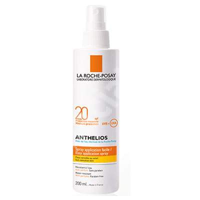 Spray protectie solara fata si corp Anthelios SPF 20, 200 ml, La Roche-Posay