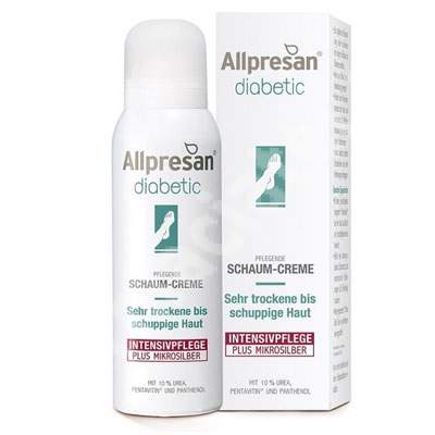 Spuma-crema pentru picioare foarte uscate si crapate Diabetic Intensive Microsilver, 125 ml, Allpresan