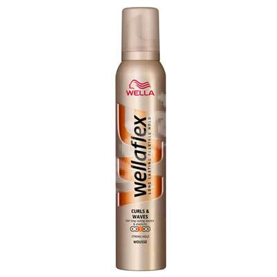 Spuma pentru par Curls Waves Shiny Ultra Strong Hold Wellaflex, nr. 3, 200 ml, Wella