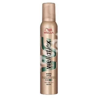 Spuma pentru par Hydro Style Extra Strong Hold Wellaflex, nr. 4, 200 ml, Wella