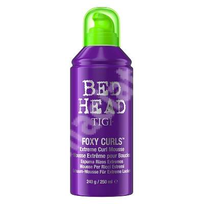 Spuma pentru par ondulat Bed Head Foxy Curls Extreme Curl Mousse, 250 ml, Tigi