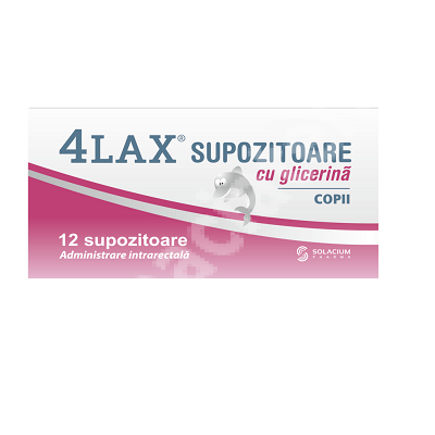 Supozitoare cu glicerina pentru copii 4Lax, 12 bucati, Solacium Pharma