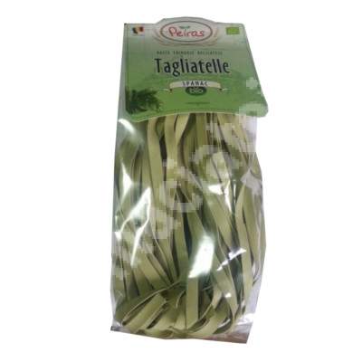 Tagliatelle din grau dur cu spanac, 250 g, Petras Bio