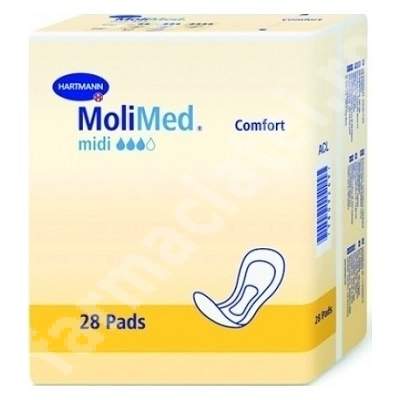 Tampoane pentru incontinenta usoara 3 picaturi Molimed midi Comfort, 28 bucati, Hartmann 