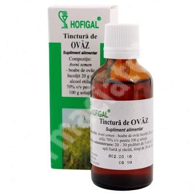 Tinctura de ovaz, 50 ml, Hofigal