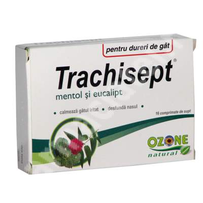 Trachisept mentol si eucalipt, 16 comprimate, Ozone Laboratories