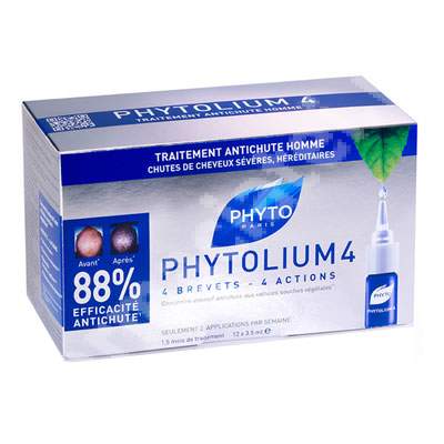 Tratament impotriva caderii parului pentru barbati Phytolium 4, 12 fiole, Phyto