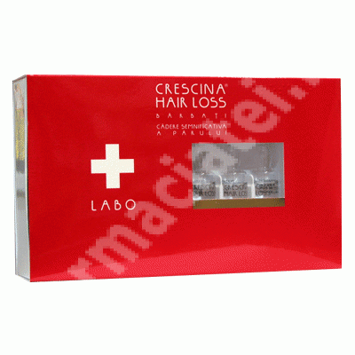 Tratament impotriva caderii parului semnificative pentru barbati Crescina Hair Loss, 12 fiole, Labo Cosprophar Suisse