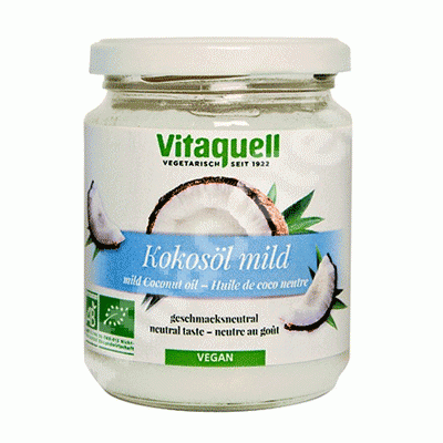 Ulei Bio extravirgin de nuca de cocos, 400 g, Vitaquell