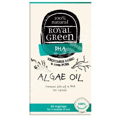 Ulei de alge Omega 3 Royal Green, 60 capsule, Frenchtop