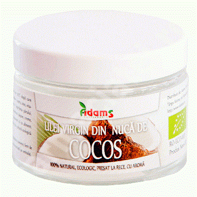 Ulei de Cocos BIO, virgin presat la rece, 500 ml, Adams Vision