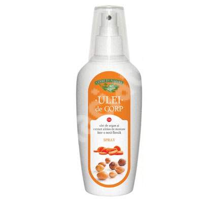 Ulei de corp cu ulei de argan si extract uleios de morcov nota florala, 200 ml, Verre de Nature