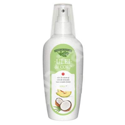 Ulei de corp cu ulei de cocos si ulei de avocado nota citrica, 200 ml, Verre de Nature