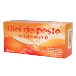 Ulei de peste cu Vitamina D, 30 capsule, Biofarm