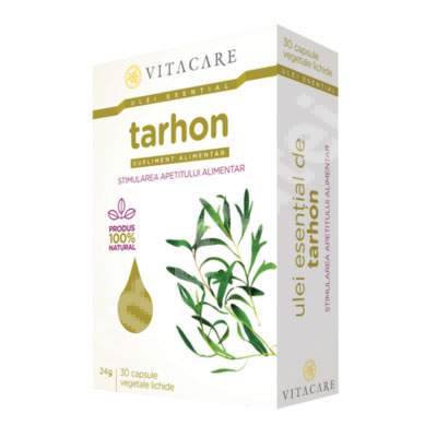 Ulei esential de Tarhon, 30 capsule, Vitacare