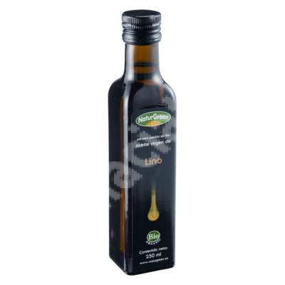 Ulei virgin Bio din seminte de in, 250 ml, NaturGreen