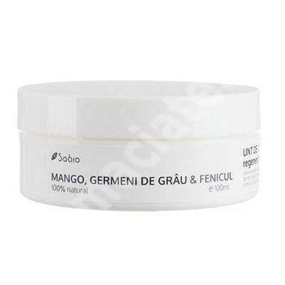 Unt de corp cu mango, germeni de grau si fenicul, 100 ml, Sabio