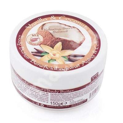 Unt de corp Vanilie si Cocos, 150 g, Herbagen