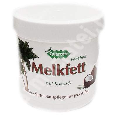 Vaselina cu ulei de cocos Melkfett Quartett Ream, 250 ml, Pharmamedico