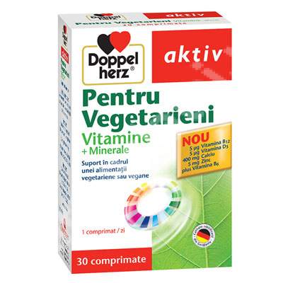 Vitamine si minerale pentru vegetarieni, 30 comprimate, Doppelherz