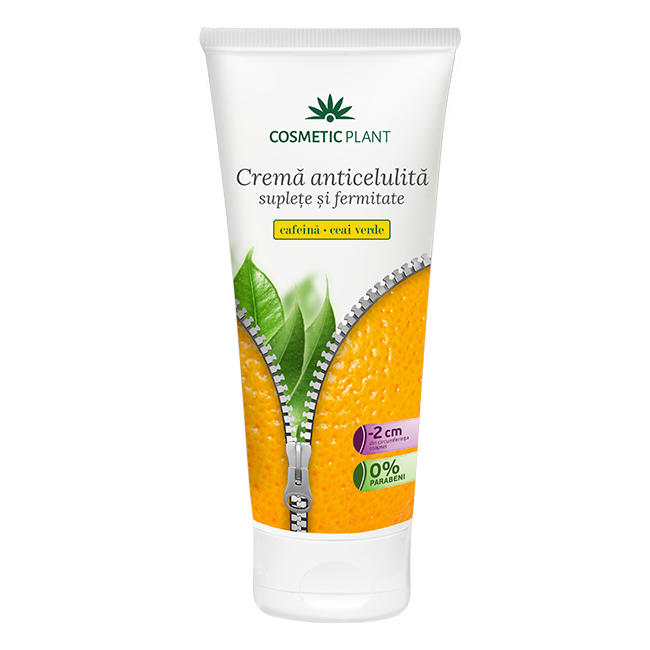 Crema anticelulita suplete si fermitate cu cafeina si ceai verde, 200 ml, Cosmetic Plant