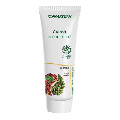 Crema anticelulitica cu guarana si ceai verde, 250 ml, Vivanatura