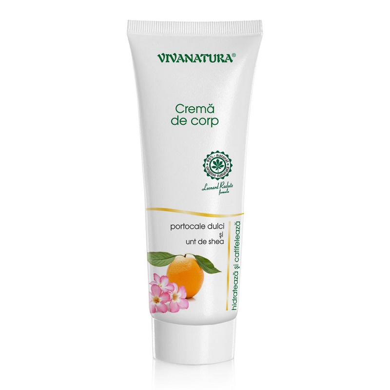 Crema de corp cu portocale dulci si unt de shea, 250 ml, Vivanatura