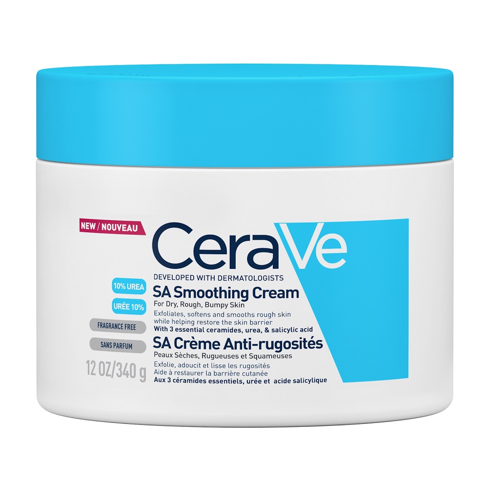 Crema de corp hidratanta si exfolianta pentru piele uscata, aspra cu rugozitati, 340 g, CeraVe